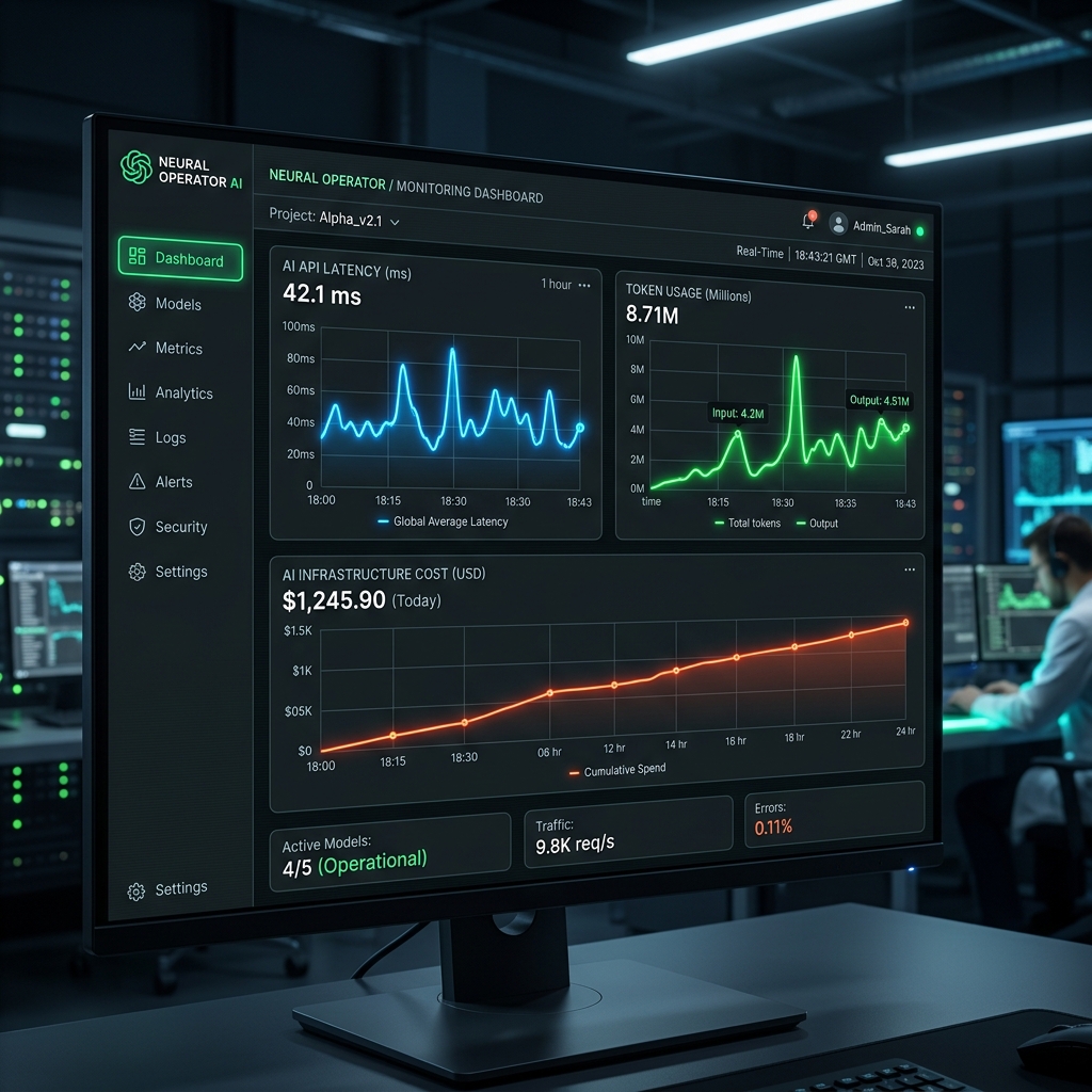 Giao diện Dashboard Giám sát AI (Mockup)