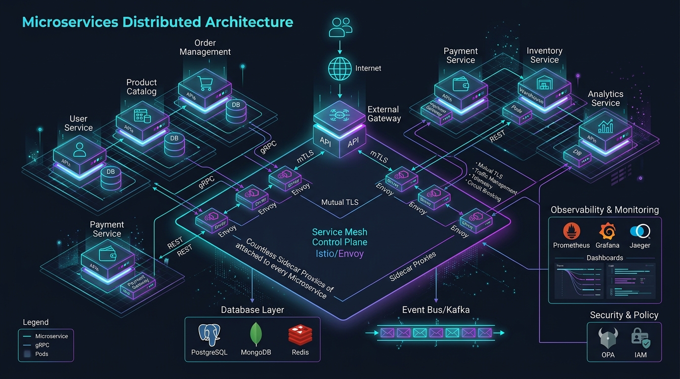 Kiến trúc Microservices Ngân hàng với Go: Mẫu Saga, event sourcing, và sổ cái phân tán