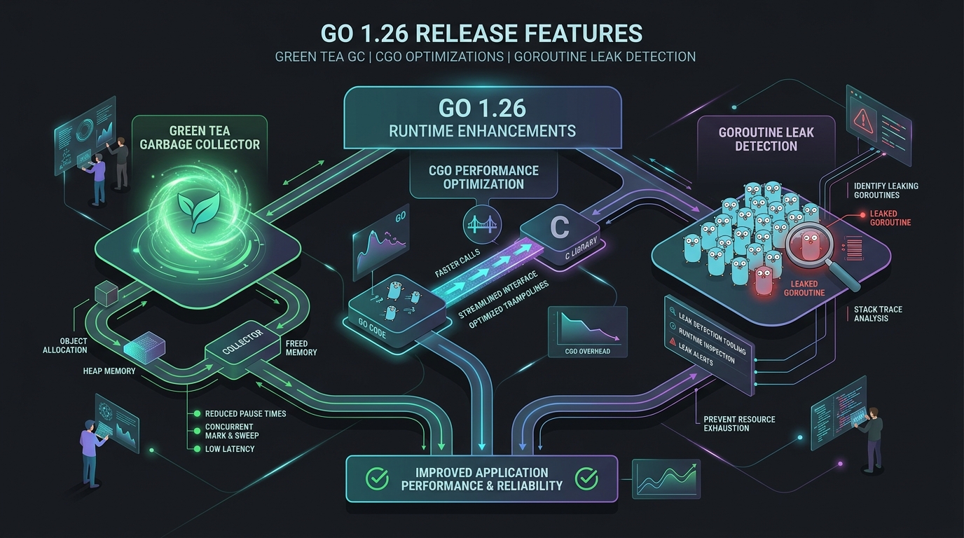 Go 1.26: Green Tea GC, CGO Nhanh Hơn & Goroutine Leak Detection